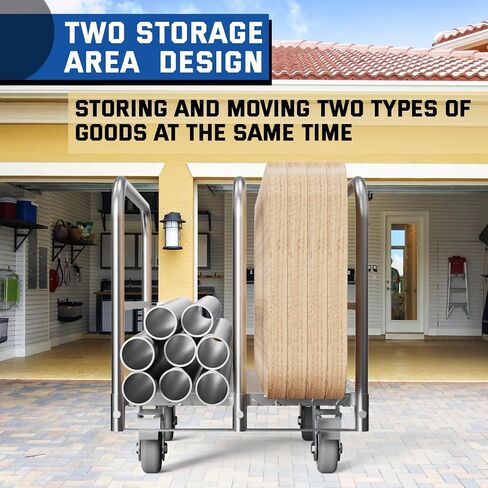 Panel Cart, Heavy Duty Flatbed Cart with 5In Swivel Caster 2000LBS Weight Capacity Lumber Drywall Mattress Cart Transporting Heavy Loads with Ease and Efficiency 2PCS Straps for Platform Truck in Saudi Arabia