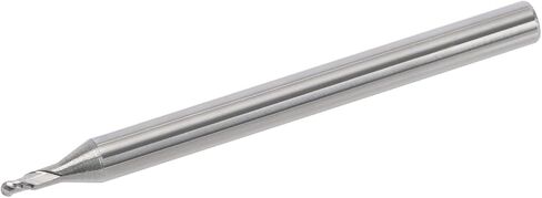 MYS Cermet Ball Nose End Mill -2 Flute-0.5mm, 0.75mm, 1.25mm, 1mm, 1.5mm for Drill Press & Milling Machine,CNC Router Bits Carbide Speed Square for Medium &Low-Carbon Steel (R1-L50-D4) in Saudi Arabia