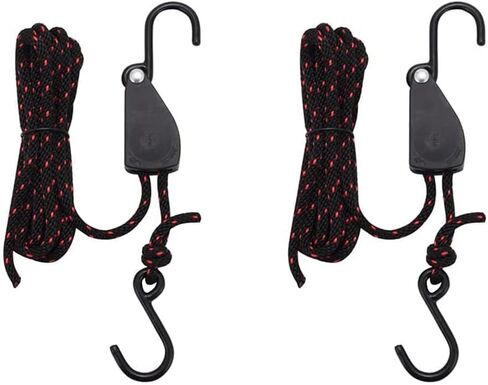 XhuangTech كاياك وزورق القوس وحزام ربط ستيرن 1/4 بوصة ينمو خفيفًا شديد التحمل وحبل قابل للتعديل 2 حزمة in Kuwait