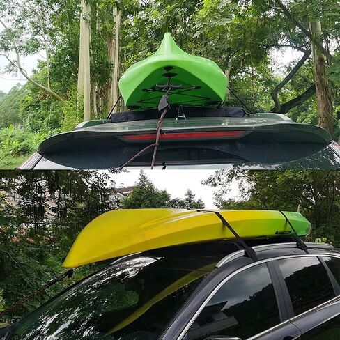 XhuangTech كاياك وزورق القوس وحزام ربط ستيرن 1/4 بوصة ينمو خفيفًا شديد التحمل وحبل قابل للتعديل 2 حزمة in Kuwait