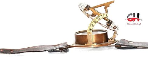 بوصلة شمسية من النحاس من Calvin Handicrafts® - بوصلة شمسية للمعصم Steampunk مع بوصلة شمسية بحرية عتيقة من الجلد in Kuwait