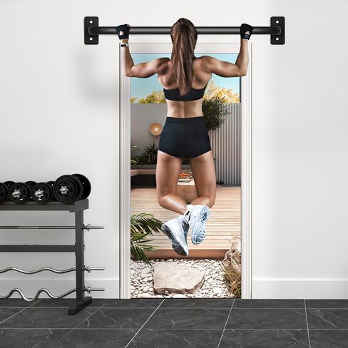 Pull Up Bar Wall Mounted,Heavy Duty Chin-Up Strength Training Pull-Up Bars for Home Doorway/Beam or Joist Mount,Fully Welded Thick Metal Sturdy Construction Support 500 Lbs in Saudi Arabia
