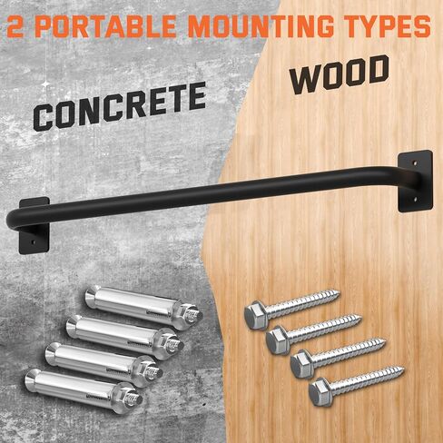 Pull Up Bar Wall Mounted,Heavy Duty Chin-Up Strength Training Pull-Up Bars for Home Doorway/Beam or Joist Mount,Fully Welded Thick Metal Sturdy Construction Support 500 Lbs in Saudi Arabia