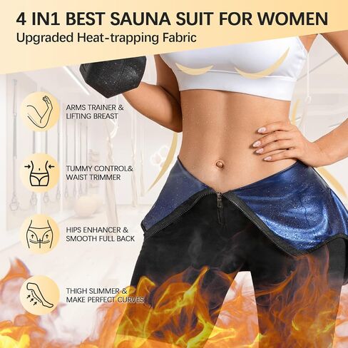 Sauna Suit for Women Full Body Waist Trainer Short Sleeve Sweat Suit with Shorts Full Body Shaper in Saudi Arabia