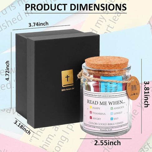 Graduation Gifts, Christian Gifts for Women, Bible Gifts Read Me When Bible Verse Jar for Emotions and Feelings, Daily Hope Prayer Scripture,Religious Faith Accessories Stuff in Saudi Arabia