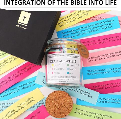 Graduation Gifts, Christian Gifts for Women, Bible Gifts Read Me When Bible Verse Jar for Emotions and Feelings, Daily Hope Prayer Scripture,Religious Faith Accessories Stuff in Saudi Arabia