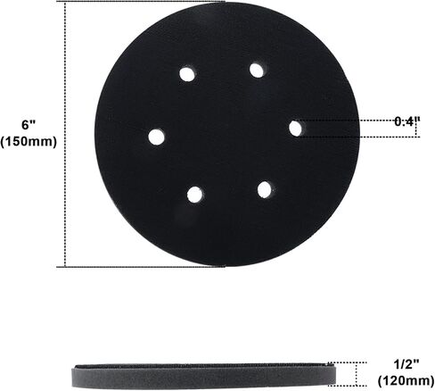 5 حزمة 6 بوصة 6 حفرة هوك وحلقة إسفنجة لينة واجهة عازلة وسادة الرملي القرص وسادة دعم منصات لتلميع وتلميع in Kuwait