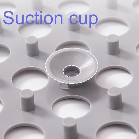 Jucoan 12 حزمة من البلاط المتشابك للصرف، مقاس 30.48 سم × 30.48 سم، بلاط تصريف PVC ناعم غير قابل للانزلاق، سجادة دش من بلاط الأرضيات مع أكواب شفط للحمام وغرفة خزانة المطبخ in Kuwait