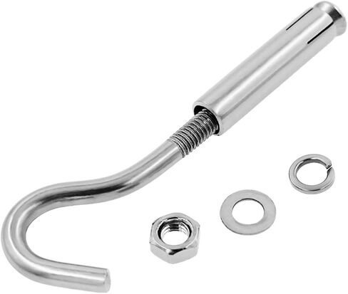 Concrete Wall Hook, 304 Stainless Steel Expansion Hook,Concrete Hook,Open Cup Hook, Heavy Duty Hooks Expansion Bolts for Concrete Brick Wall 5 Pack M6 in Saudi Arabia