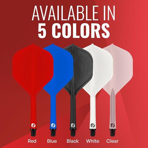 Shot! Darts Flight Deck One Piece Dart Flight and Shaft System, Reduced Deflections, Standard Shaped Flight (350 micron) Available in Set of 3 in and lengths (Blue Red White, Medium) in Saudi Arabia