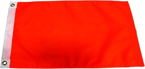 Orange Flag Small, Orange Boat Flag 12x18 Inches 210D Heavy Duty Nylon, 12 x 18 Small Orange Blank Flag with 2 Brass Grommetss and 4 Thread Stitched Hem for Boat, Bicycle, Yacht, Whips, Outdoor Decor in Saudi Arabia