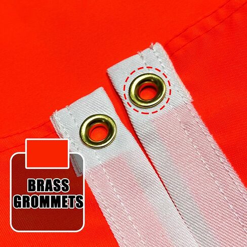 Orange Flag Small, Orange Boat Flag 12x18 Inches 210D Heavy Duty Nylon, 12 x 18 Small Orange Blank Flag with 2 Brass Grommetss and 4 Thread Stitched Hem for Boat, Bicycle, Yacht, Whips, Outdoor Decor in Saudi Arabia