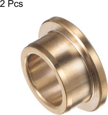 2pcs Flange Bearing Sleeve 16mm Bore 22mm OD 12mm Length 3mm Flange Thickness Bronze Bushing Self-Lubricating Bushings Sleeve for Industrial Equipment in Saudi Arabia