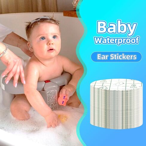 100PCS Disposable Waterproof Ear Patches Kids Ear Covers Shower Ear Protecton for Swimming with Soft Cotton Ear Covers for Shower Surfing Snorkeling and Other Water Sports in Saudi Arabia