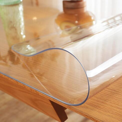 Deep Dream Plastic Table Cover 36 x 60 Inch, 1 mm Thick Clear Table Protector for Dining Room Table, Dining Table Protectors Pads in Saudi Arabia