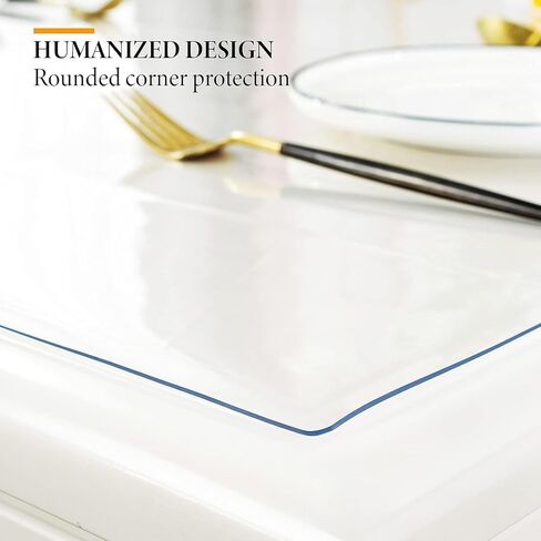 Deep Dream Plastic Table Cover 36 x 60 Inch, 1 mm Thick Clear Table Protector for Dining Room Table, Dining Table Protectors Pads in Saudi Arabia