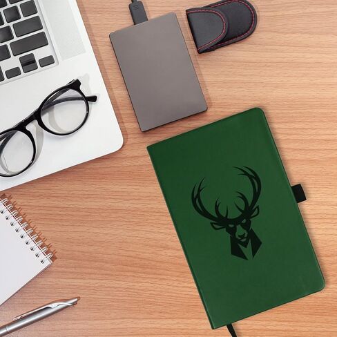 Rico Industries NBA Basketball Milwaukee Bucks Green - Primary Laser Engraved Small Notepad in Saudi Arabia