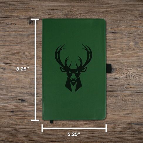 Rico Industries NBA Basketball Milwaukee Bucks Green - Primary Laser Engraved Small Notepad in Saudi Arabia