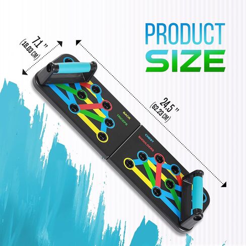 Push Up Board | Premium Push Up Board for Men and Women | Multi-function Color Coded Adjustable Handles Push-Up Stand Bars | Exercise Fitness Equipment & Strength Training in Saudi Arabia
