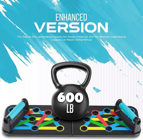 Push Up Board | Premium Push Up Board for Men and Women | Multi-function Color Coded Adjustable Handles Push-Up Stand Bars | Exercise Fitness Equipment & Strength Training in Saudi Arabia