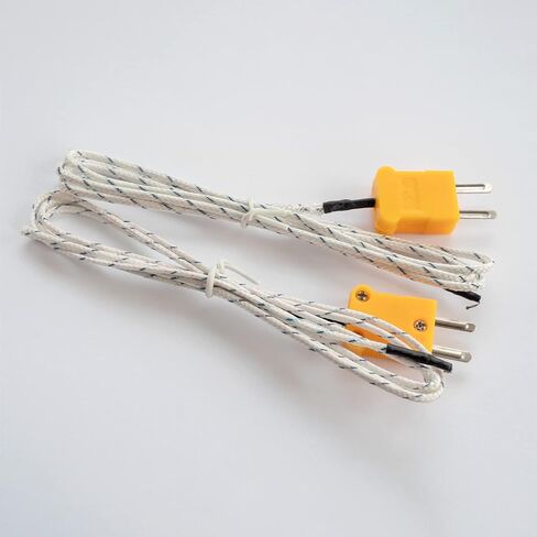 MECCANIXITY Mini K Type Thermocouple Wire Connectors Male Female Plug Adapter High Temperature 220°C(428°F) for Thermocouple Sensor Probe Yellow 3 Set in Saudi Arabia
