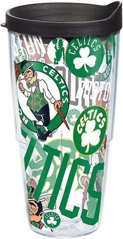 Tervis Plastic Made in USA Double Walled NBA Boston Celtics Insulated Tumbler Cup Keeps Drinks Cold & Hot, 16oz, All Over in Saudi Arabia