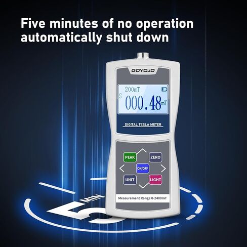 جهاز قياس غاوس رقمي محمول باليد 0-2400mT مع مسبار معدني عالي الدقة لاختبار المجال المغناطيسي للسطح تسجيل تلقائي/يدوي للبيانات يتمتع بدقة وظيفة N/S ±5% in Kuwait