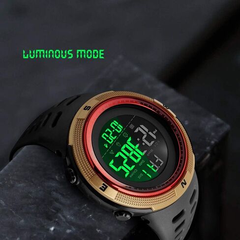 Men's Digital Sports Watch Waterproof Military Stopwatch Countdown Auto Date Alarm in Saudi Arabia