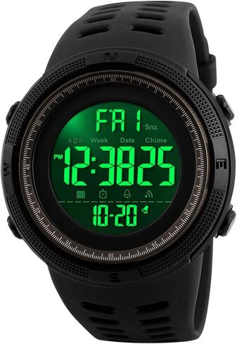 Men's Digital Sports Watch Waterproof Military Stopwatch Countdown Auto Date Alarm in Saudi Arabia