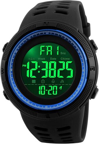 Men's Digital Sports Watch Waterproof Military Stopwatch Countdown Auto Date Alarm in Saudi Arabia