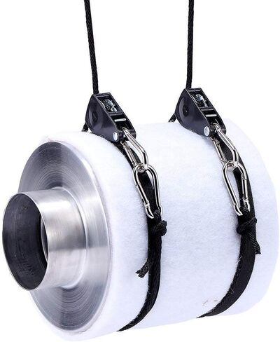 iPower GLROPEMG4X2A 2-Pair 1/4 Inch 8-Feet Long Heavy Adjustable Duty Rope Clip Hanger Reinforced Metal, Black in Saudi Arabia
