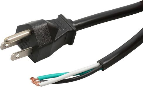 سلك طاقة تيار متردد ثلاثي الموصلات 18 AWG NEMA 5-15P إلى سترة SJTW ذات أسلاك التوصيل المصنوعة 6 أقدام باللون الأسود in Kuwait