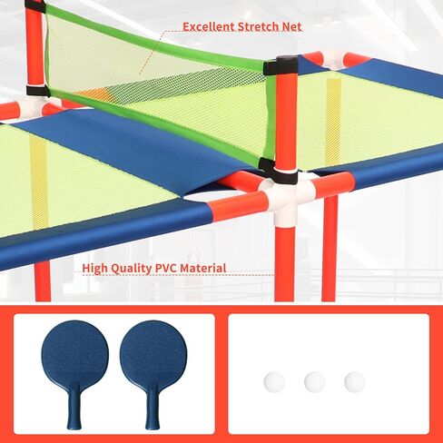 Portable Ping Pong Table Tennis: Foldable Table Tennis Game Set for Kids Indoor Outdoor in Saudi Arabia
