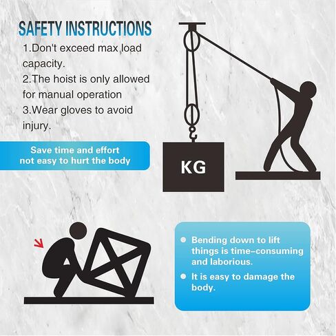 Block and Tackle System 40400LB Breaking Strength 65 Feet 3/8" Rope Hoist Pulley 8:1 Ratio Lifting Power for Lifting Heavy Objects (4 Pulley-Black) in Saudi Arabia