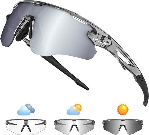 VICTGOAL Cycling Glasses Photochromic Sunglasses for Men Women TR90 Frame Glasses with UV Protection MTB Glasses for Cycling in Kuwait