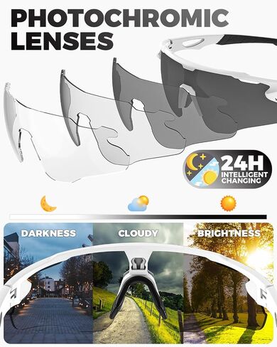 VICTGOAL Cycling Glasses Photochromic Sunglasses for Men Women TR90 Frame Glasses with UV Protection MTB Glasses for Cycling in Saudi Arabia