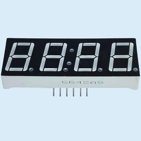 شاشة رقمية بأربعة أرقام 0.56 بوصة وسبعة قطاعات و12 دبوسًا، LED أحمر كاثود مشترك - 6 قطع in Kuwait