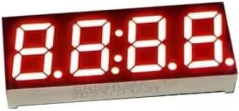 شاشة رقمية بأربعة أرقام 0.56 بوصة وسبعة قطاعات و12 دبوسًا، LED أحمر كاثود مشترك - 6 قطع in Kuwait