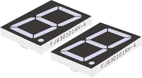 أنبوب رقمي بشاشة LED من PATIKIL، 2 حزمة 7 شرائح 10 دبوس 1 بت 2.6 بوصة × 3.4 بوصة × 0.5 بوصة وحدة عرض LED 7.2 فولت للوحة القيادة الإلكترونية، أحمر in Saudi Arabia