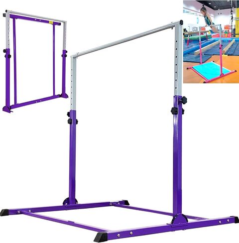 PreGymnastic Sturdy Gymnastics Bar for Training-No Wobble Gymnastic Bar for Kids Ages 3-12 Years, Weight Limit 300 lbs, Gymnastic Kip Bar, Gymnastic horizontal bars for Boys and Girls at Home or Gym in Saudi Arabia