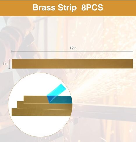 تشكيلة مخزون الرقائق النحاسية - 12 بوصة × 1 بوصة × 0.016 بوصة، 8 قطع من ألواح النحاس in Kuwait