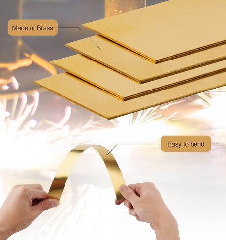 تشكيلة مخزون الرقائق النحاسية - 12 بوصة × 1 بوصة × 0.016 بوصة، 8 قطع من ألواح النحاس in Kuwait