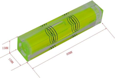 Triple line Extended Horizontal Test Level Bubble, Rectangular Horizontal Bubble (80X15X15MM) (Without magnet) in Saudi Arabia