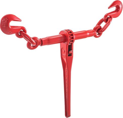VEVOR 9215LBS 3/8" - 1/2" مجلدات السقاطة 9,215 رطل حمل عمل آمن، خطافات G70 وطول قابل للتعديل، لسلاسل الصف 70-80، ربط لأسفل، سحب، سحب، 4 عبوات، أحمر in Saudi Arabia