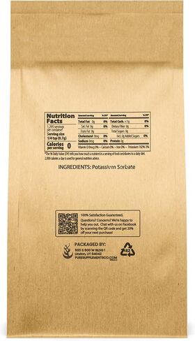 Pure Original Ingredients Potassium Sorbate (1 lb) Homebrewing & Winemaking, Food Grade Additive & Preservative in Saudi Arabia