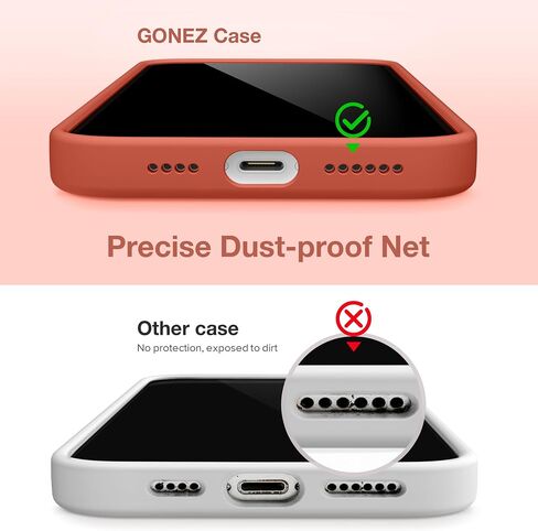 حافظة سيليكون مغناطيسية لهاتف iPhone 12 وiPhone 12 Pro، [متوافقة مع Magsafe] [واقي شاشة + واقي عدسة الكاميرا]، غطاء هاتف واقٍ مقاوم للصدمات ببطانة من الألياف الدقيقة مقاس 6.1 بوصة، حجري in Kuwait