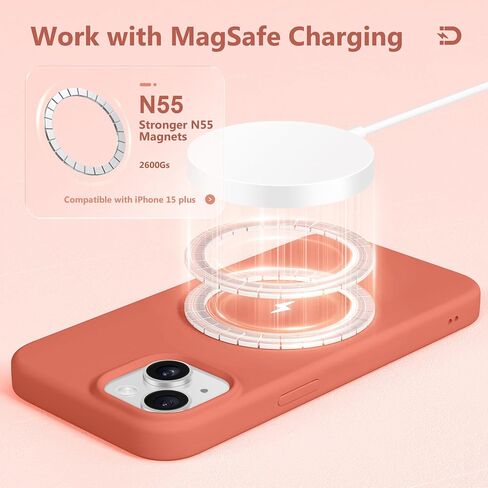 حافظة سيليكون مغناطيسية لهاتف iPhone 12 وiPhone 12 Pro، [متوافقة مع Magsafe] [واقي شاشة + واقي عدسة الكاميرا]، غطاء هاتف واقٍ مقاوم للصدمات ببطانة من الألياف الدقيقة مقاس 6.1 بوصة، حجري in Kuwait