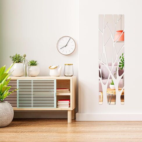 Wall Mirror Tiles, Mirrors for Wall, Self Adhesive Wall Mirror Stickers, Tree Shape Acrylic Mirror Cute Room Wall Decor Y2k Aesthetic Living Room Bedroom Decor in Kuwait