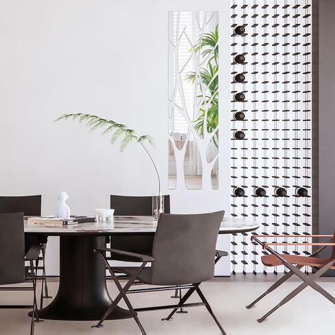 Wall Mirror Tiles, Mirrors for Wall, Self Adhesive Wall Mirror Stickers, Tree Shape Acrylic Mirror Cute Room Wall Decor Y2k Aesthetic Living Room Bedroom Decor in Kuwait