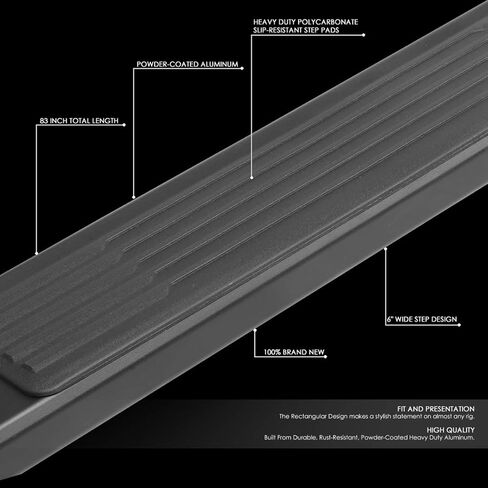 DNA MOTORING STEPB-GBP-002 3 Inches Wide Stainless Steel Side Step Nerf Bar Running Boards Compatible with 07-18 Silverado 1500/2500HD in Kuwait